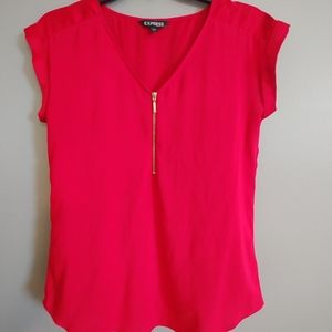 Business casual zipper blouse
